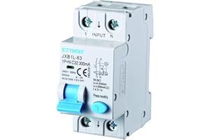 ELECTRON 230V 32A C32, INTERRUTTORE MAGNETOTERMICO DIFFERENZIALE SALVAVITA, 1P+N, MONTAGGIO SU BARRA DIN, 2 MODULI, 300mA, 6KA 6000A, RCBO, 240VAC