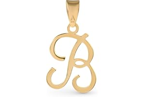 Amberta Pendentif Initiale en Or Jaune 9ct pour Femme Homme | Pendentif Lettre en Or | Pendentifs Seuls pour Femme | Pendentifs en Or