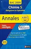 Image de ANNAL 09 ABC SUJ COR CHIMIE S
