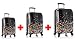 Produktbild STARK REDUZIERT - 1200 € Rabatt - PREMIUM DESIGNER Hartschalen Kofferset 3 tlg. - Heys Künstler Karim Rashid Super Nova Handgepäck + Trolley mit 4 Rollen Medium + Trolley mit 4 Rollen Gross