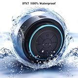 Bluetooth Ducha altavoz, Dland impermeable a prueba de choques de altavoces estéreo inalámbrico Bluetooth incorporado Mini Mic para parejas con altavoz portátiles Corriente radio FM con todos los smartphones inalámbrico con altavoz - Música y diversión Indoor & Outdoor