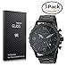 Produktbild youniker 3 Pack Fossil Herren JR1401 Displayschutzfolie Gehärtetem Glas, Fossil Herren Armbanduhr Nate Displayschutzfolie Folien Glas 9H Härte 0,3 mm Slim,, kratzfest, keine Fingerabdrücke, blasenfrei