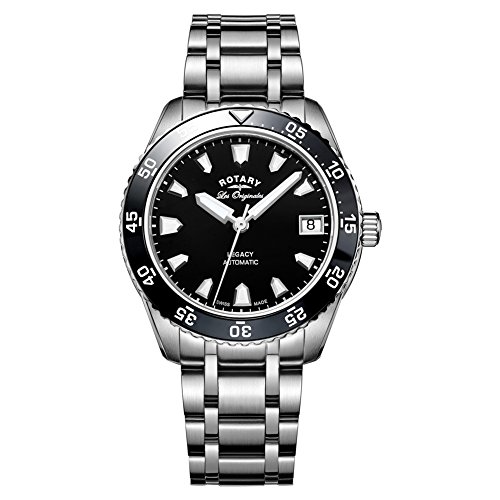 Rotary LB90168/04 Orologio Analogico da Polso, Donna, Cinturino in Acciaio Inossidabile, Argento