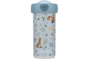 Mepal - Verschlussbecher Campus - Trinkbecher Little Dutch - Auslaufsicherer Wasserflasche für Kinder - Wiederverwendbarer Becher - BPA-frei & Spülmaschinenfest - 300 ml - Forest Friends