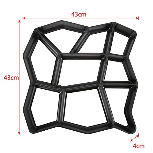 SAILUN® 3 x Betonform Pflastermacher Gießform für Garten Gehwegen Trittsteinen DIY Schalungsform (3 Stücke – Unregelmäßig) - 2