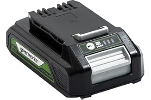 Greenworks Batterie 24V - Puissante Batterie Lithium-Ion 24V 2Ah d’Origine Greenworks, Légère avec Contrôle du Niveau de la Charge par LED à 3 Niveaux, Garantie 2 Ans - G24B2