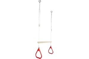 ‎EICHHORN Eichhorn - Outdoor 2 in 1 Turnset, Schaukel und Trapez in einem, Höhenverstellbar ca. 110-160 cm, bis 60 kg belastbar, aus Hartholz, ab 3 Jahren