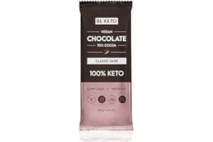 BE KETO Wegańska Keto Czekolada z Olejem MCT - Ciemna Klasyczna 80g