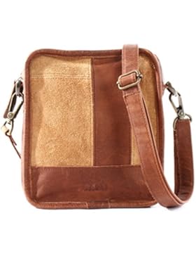 LECONI kleine Leder Umhängetasche Schultertasche Damentasche Herrentasche Handtasche Ledertasche für Damen und...