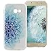 Produktbild Galaxy A5 2017 Hülle Blumen, ZXK CO Transparent Halb Blauen Mandala Blüten Muster Transparent Ultra Dünne TPU Silikon Handy Hülle Etui Kratzfeste Stoßfeste Case Cover für Samsung Galaxy A5 2017