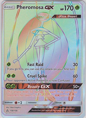 Pokemon, S&M5, Ultra Prism - Pheromosa GX 158/156, Secret Rare, New, Mint