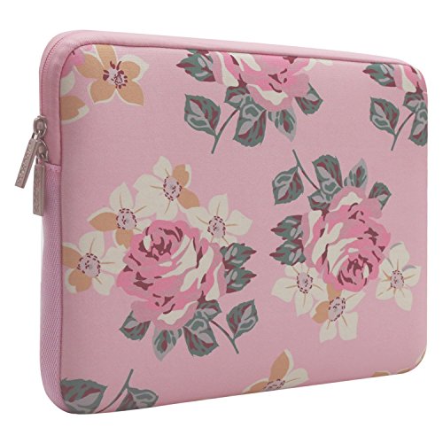 MOSISO Wasserresistente Lycra Laptop Hülsen Beutel Abdeckung für 13-13.3 Zoll MacBook Pro, MacBook Air, Notebook mit kleinem Kasten Fall, Rose Rosa - 4