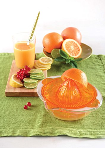 Kigima Zitruspresse 0,7 Liter für Zitronen, Orangen und Grapefruit orange transparent - 3