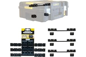 StealthMounts Supporti per DeWalt TSTAK (3 pezzi) | Sistema di montaggio a parete T-STAK | Staffa di montaggio, nero