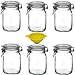 Produktbild Viva Haushaltswaren 6 x Bügelglas 1 L mit Verschluss, eckiges Drahtbügelglas zum Befüllen als Einmachgläser, Weckgläser, Vorratsdosen etc. verwendbar (inkl. Trichter)