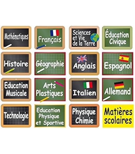 36 étiquettes Autocollantes Personnalisables - Pour Cahiers, Matières Scolaires | Organisation école, Imprimées En France
