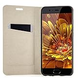 Zanasta Designs Tasche Huawei Nova Plus (MLA-L11) Hülle Flip Case Slim Schutzhülle Handytasche mit Kartenfach, Standfunktion | Rotbraun - 