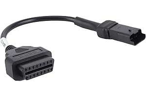 Ladieshow OBD2 4 Pin Connector,Diagnostic Scanner Cable OBDII Motorbike Adapter 4 Pin to OBD2 Fault Code Reader OBD2 Scanner Cable for DUCATI Panigale Fit for Multistrada 1200 2010‑2014