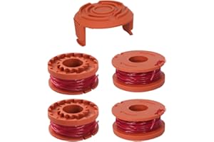 DCSZGZW Bobina de Hilo Cortabordes,Compatible con Worx Rasentrimmer Mit 20V,WG180 /WG163/ WG175,Bobina Repuesto Recortadora(4 Bobinas + 1 Tapas)