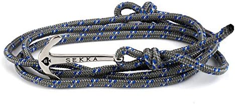 Bracelet, anchor hooks Grey