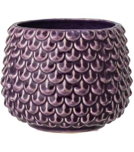INNA-Glas Vaso da Piante Ceramica, Giallo ocra, 6cm, 7,5cm