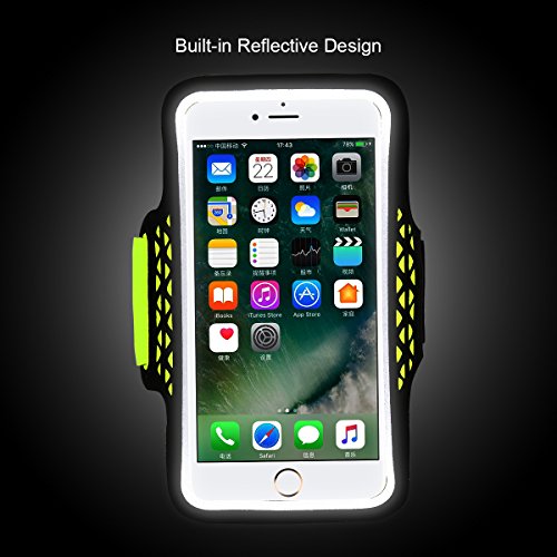 Haissky deporte running Brazalete Armband  a prueba de sudor brazalete para iPhone 7 6 6s 5 5s 5c Samsung Galaxy S5 S6 con ID tarjeta de Cr  dito Dinero Soporte  para 4 7 -5 2  tel  fono