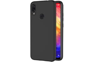 AICEK Etui kompatybilne z Xiaomi Redmi Note 7, czarne silikonowe etui do Xiaomi Redmi Note 7 czarne etui (6,3 cala)