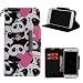 Produktbild Leder Brieftasche Hülle für Samsung Galaxy A5 2017,Shinyzone Bunt Niedlich Karikatur Tier Liebe Herz Panda Gemalt Muster Flip Ständer Handytasche,[Metall Magnetverschluss][Kartenfächer & Handschlaufe] Ganzkörper Schutzhülle für Samsung Galaxy A5 2017(A520)