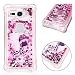 Produktbild Everainy Sony Xperia XZ2 Compact Hülle Silikon Transparent 3D Flüssig Glitzer Durchsichtig Stoßstange Gummi Kompatibel für Sony Xperia XZ2 Compact Liquid Stoßfest Hüllen Handyhülle (Rosa Giraffe)