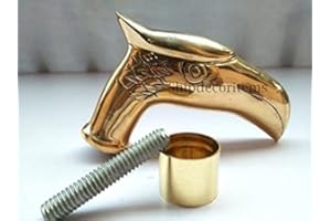 alfiya nautical store Bastone da passeggio vintage con manico in ottone pressofuso con asta connettore esterno