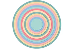 Craftelier - Set di Fustelle Essenziali per Scrapbooking e Creazioni Artigianali | Forma di Cerchi - Dimensioni Approssimative del Diametro tra 3,5 cm e 14,5 cm