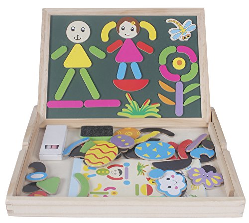 Wooden Writing Board Magnetic Jigsaw - Campus Stlye Puzzle Drawing White Blackboard / Easel Toy Educational Learning Game with Double Side for Kids Boys Girls Children 3 4 5 Years/ Marvellous group reviews Wooden Writing Board Magnetic Jigsaw - Campus Stlye Puzzle Drawing White Blackboard / Easel Toy Educational Learning Game with Double Side for Kids Boys Girls Children 3 4 5 Years/ Marvellous group
