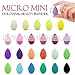 Dolovemk | 6PCS PRO Makeup Sponges, MICRO MINI Beauty Egg Blenders | Height:30mm | Expand When Get Wet (NON-Latex) (6 Colors)