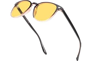 Myiaur Lunettes de vision nocturne pour femmes, tendance, polarisées, teintées en jaune, idéales pour la conduite de nuit ou par temps brumeux.