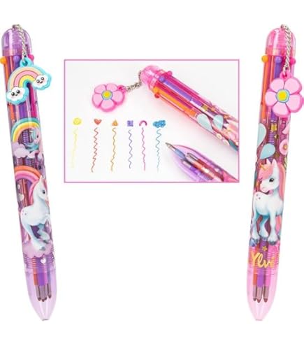 Depesche Diamant-Kugelschreiber Mit Model-Portraits - Türkis, Pink, Lila