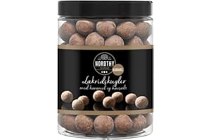Nordthy Karamell-Meersalz Schokoladen-Lakritzkugeln 600g – Skandinavische Lakritz-Spezialität inkl. Naschwerk® Sticker