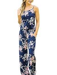 Summer Women Sleeveless Bodysuit Floral Printed Straps Jumpsuits One Piece Pants Clothing Jumpsuit B Summer Women Sleeveless Bodysuit Floral Printed Straps Jumpsuits One Piece Pants Clothing Jumpsuit B