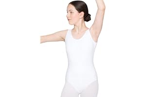 ‎TANZMUSTER tanzmuster ® Ballettanzug Mädchen ärmellos - Lissy - (Größe 92-170) aus Baumwolle, Ballettbody Kinder Ballett Trikot