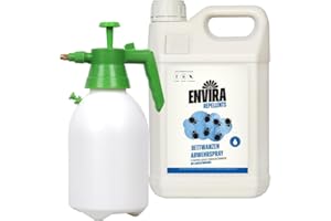 Envira Bettwanzen Abwehrspray 5 Liter + 2L Sprüher - Spray mit Langzeitwirkung gegen Bettwanzen - Mittel gegen Bettwanzen für Wohnung, Hotel, Matratzen & auf Reisen - Bettwanzen loswerden