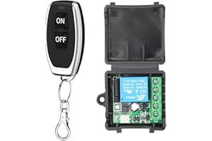 Gebildet 433Mhz Universale Telecomando Wireless Interruttore DC 5-30V 1CH Modulo Ricevitore Relè Trasmettitore RF Momentaneo Toggle Latch per LED, Pompa, Auto(Trasmettitori 2Pulsanti+1Ricevitore 1CH)