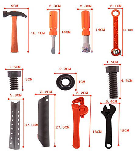 Kid's 69 Piece Pretend Play Portable or Stand-up Tool Kit and Workbench / Toys Game Play Kids Childrens Child Toddler Baby Cool Activity Educational Creative Fun Special Unique Devlopment Developmental Friends Boys Girls Present Latest Newest Learning Outdoor Indoor Room Home House Easy Coolest Hands Smart Motoric Classic Constructions Preschool Popular Large Little Small Big