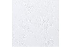 GBC LeatherGrain Leather Grain Cover Plates, Size A4 (250g / m2, White, Pack of 100)
