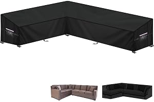 LAMUNI Loungeskydd L-Form Skydd för Trädgårdsmöbler, 190x280x90x80/60cm
