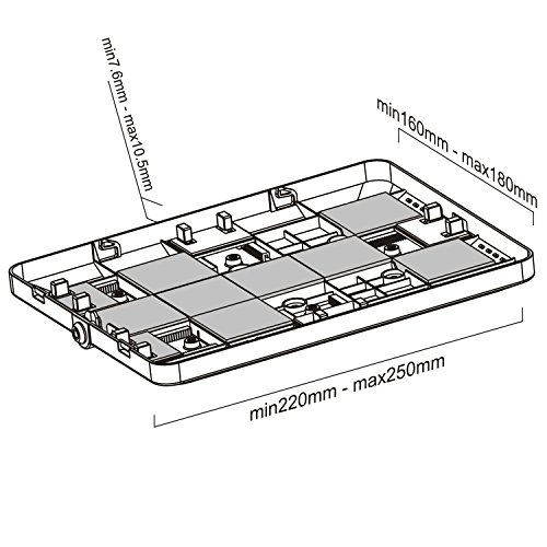Maclean MC-644 Universal Tablet Schreibtisch Halterung, Tablet Ständer, Halter mit Verriegelung für iPad 1, 2, 3, 4, Air, und 9.7″-10.1″ Galaxy Tablets, Anti-theft - 6