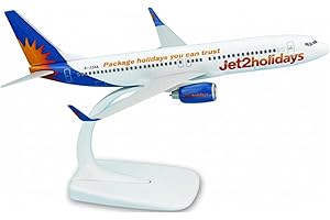 Model Airplane Jet2 Holidays Boeing 737-800 AeroClix G-JZHA 1/200 Scale Model Aircraft, perfect for display, 20cm length, comes with a stand