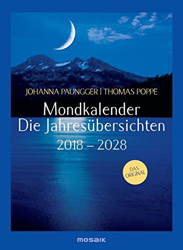 Mondkalender - die Jahresübersichten 2018-2028
