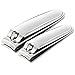 KEDSUM Nail Clippers Pack of 2-Stainless Steel Toenails Fingernails Cutter with Built-in Nail File for Men, Women, Baby