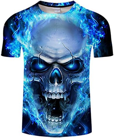 Men and Women Lovers Hip-Hop Loose Large Size Street Style Blouse Clown Print Pattern Short Sleeve T-Shirt,TX271-XXXXL