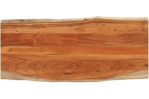 vidaXL Dessus de Table 140x60x2,5cm rectangulaire Bois Massif d'acacia, Dessus de Table rectangulaire, Dessus de Table à Manger, Planche de Remplacement