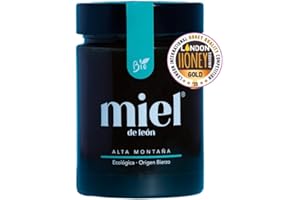 MIEL DE LEON Miel pura de Abeja. Miel de León | Miel de Alta Montaña - 450 gr - Miel de Abeja 100% Natural y Ecológica. Producto Artesano de Cosecha Propia. Sabor Floral - Aroma Intenso. Origen: El Bierzo.
